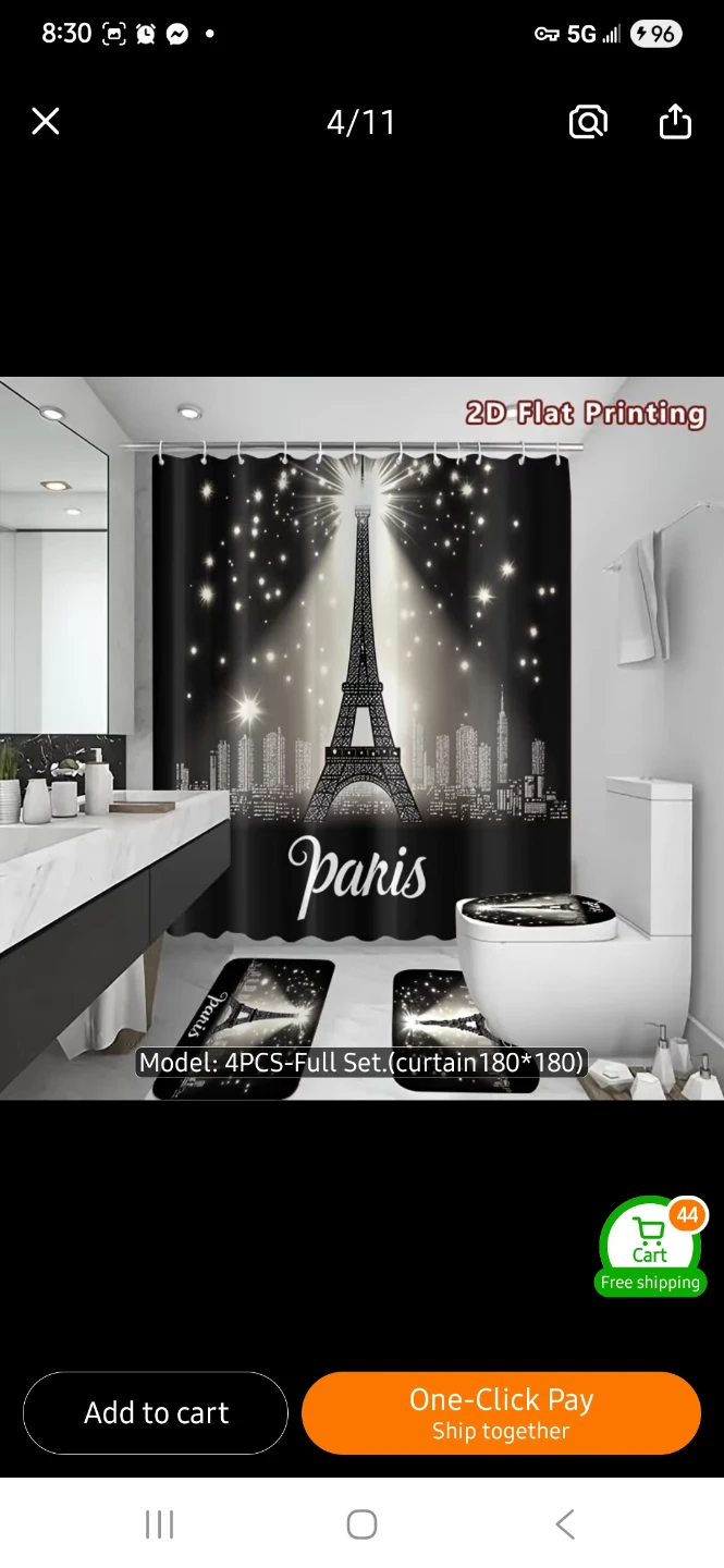 NEW 4-Piece Paris Theme Bathroom Set - photo 5