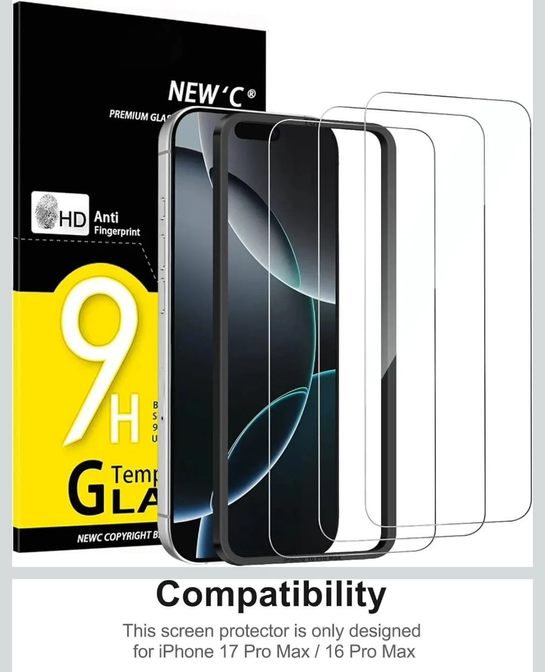 NEW'C Premium Tempered Glass Screen Protector