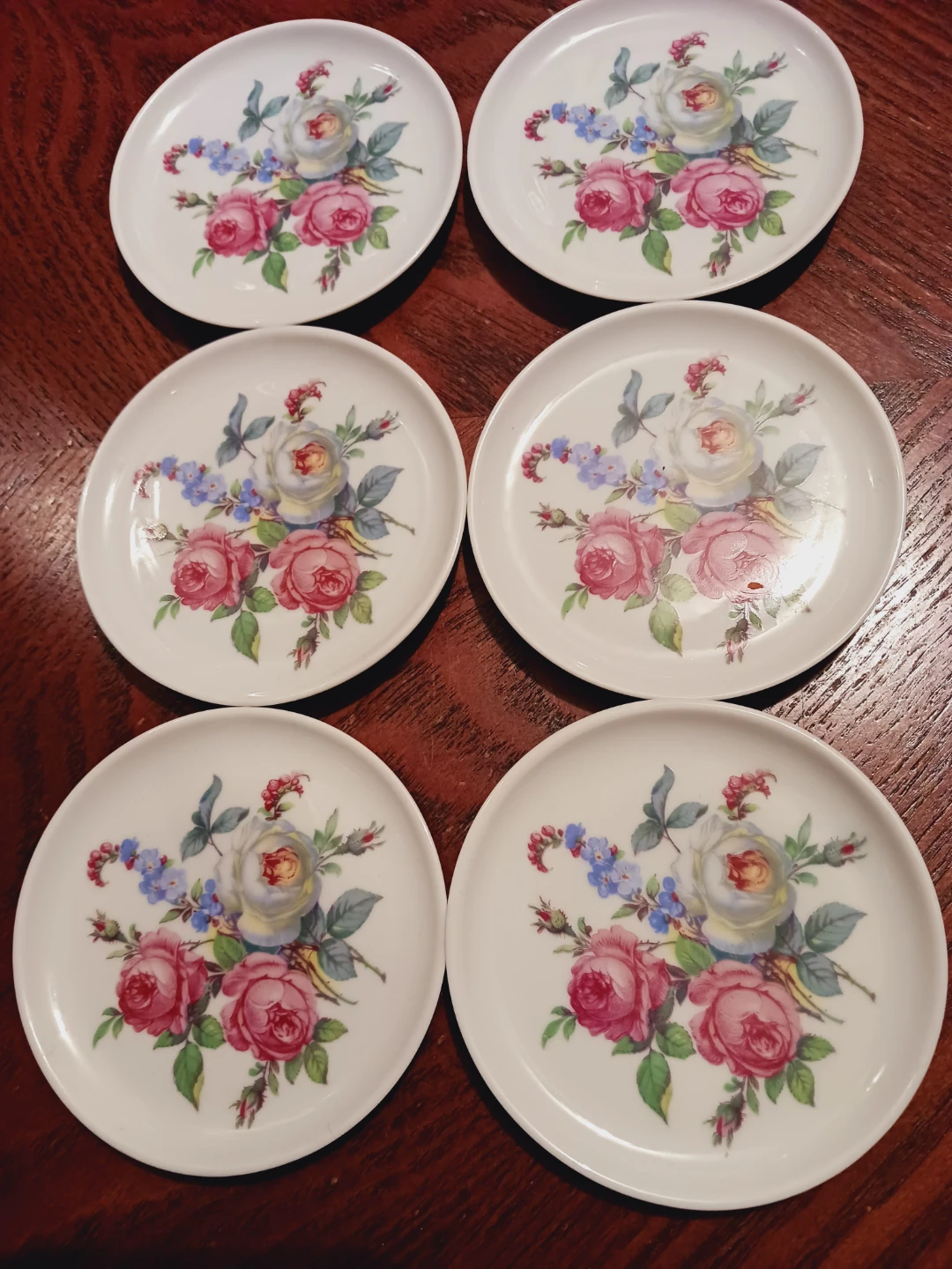 New !! Set of 6 Royal Porzellan Bavaria KPM Floral Coasters - photo 3
