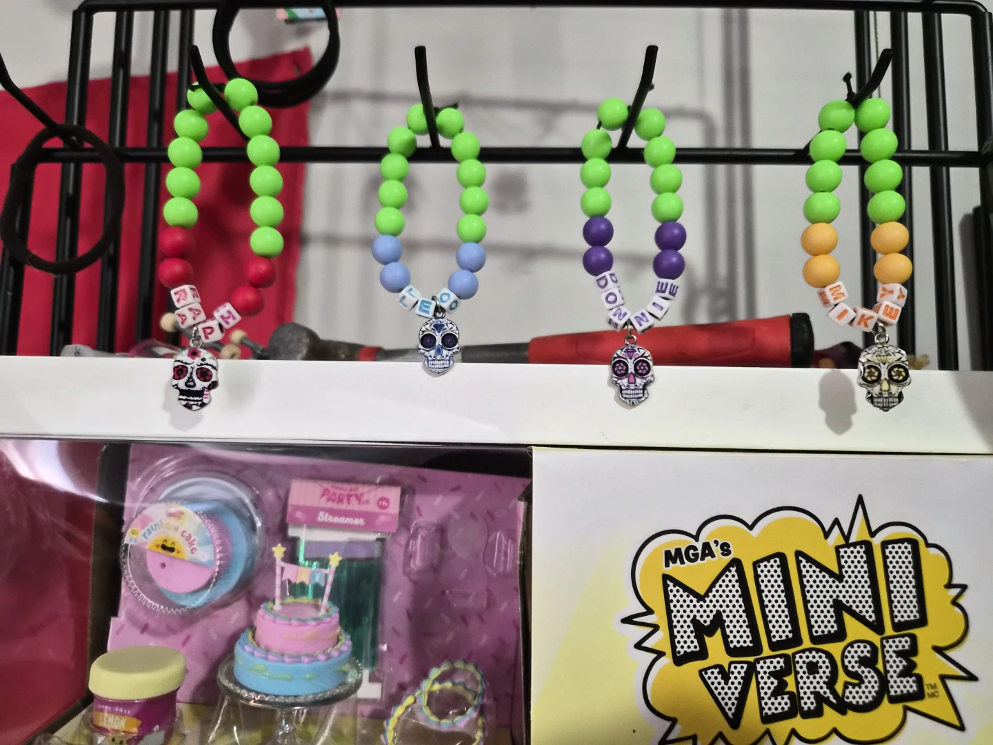 Set of 4 Teenage Mutant Ninja Turtles Skull Bracelets
