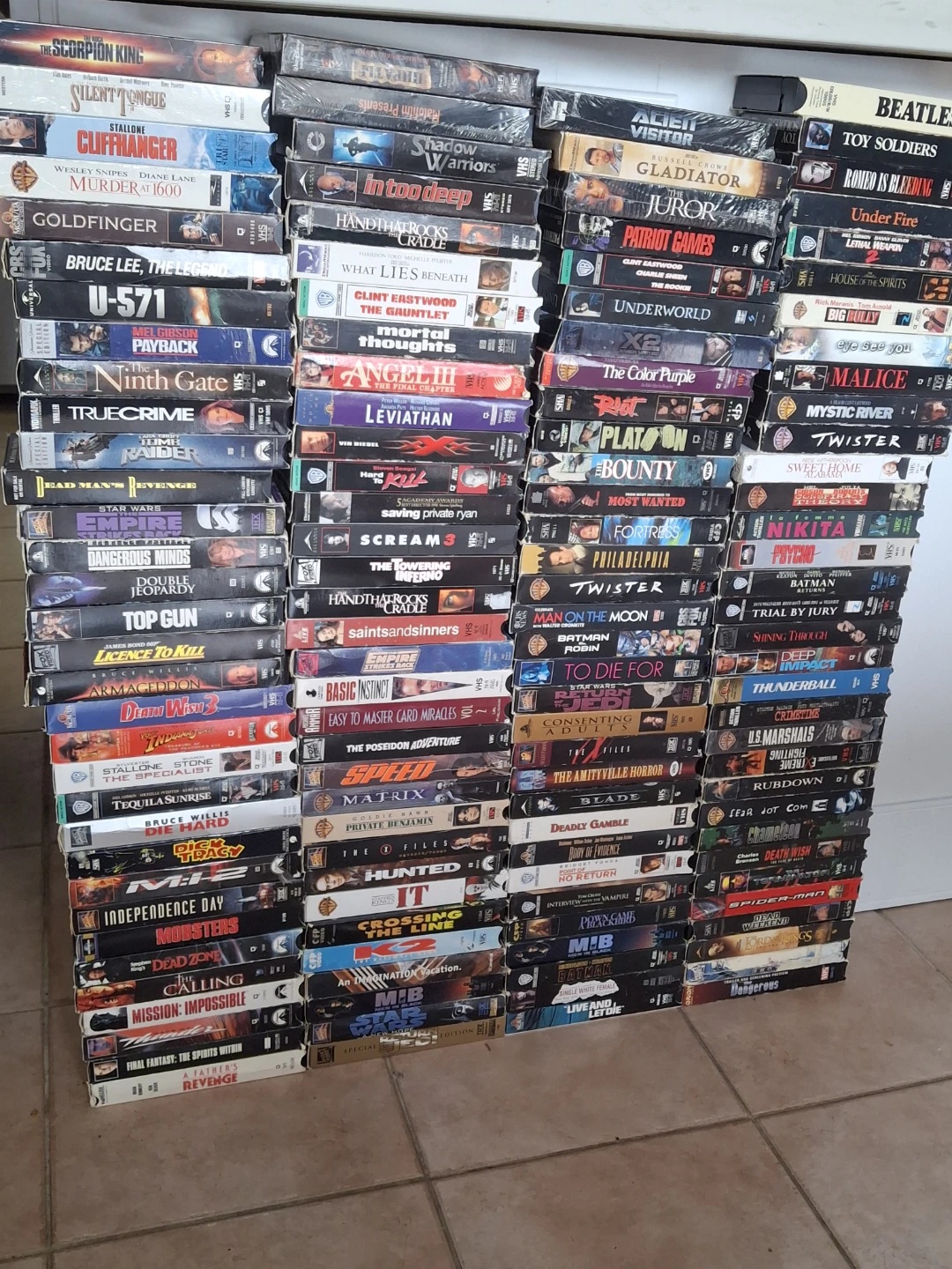 Large Collection  Vintage VHS Movie Tapes