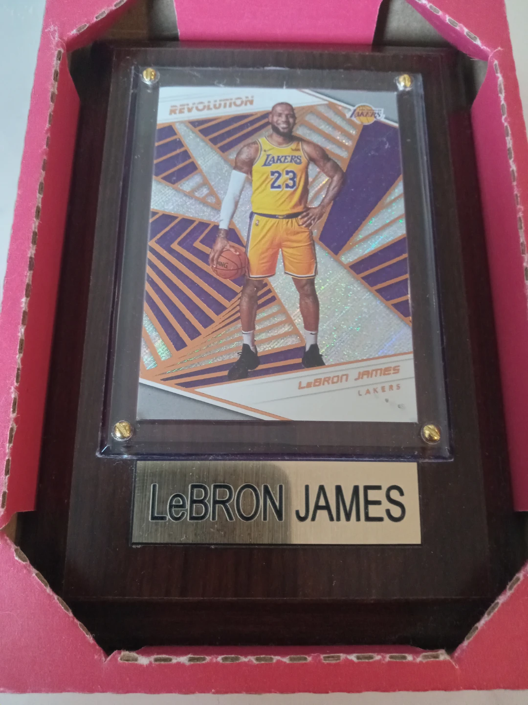 LeBron James Panini Revolution Trading Card Display