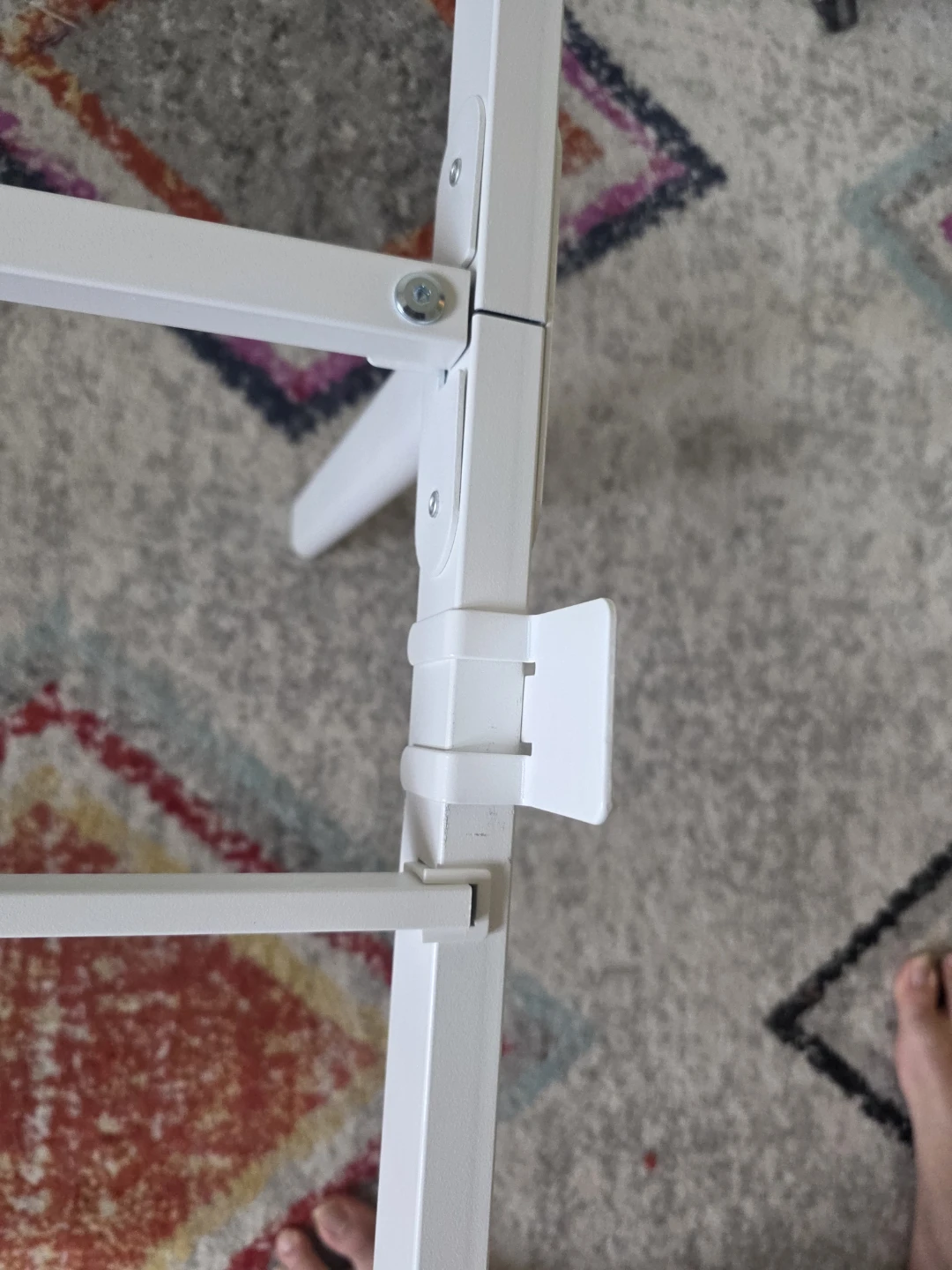 White metal single bed frame - photo 2