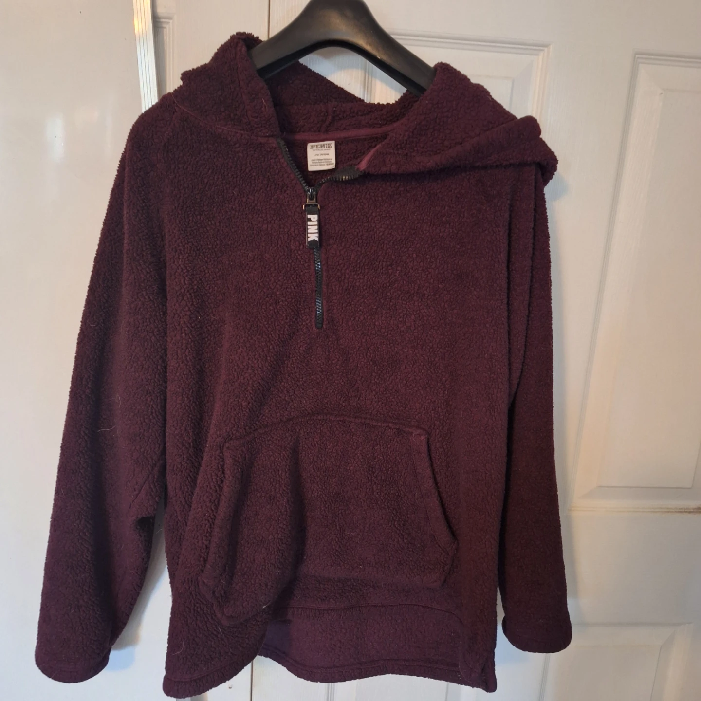 PINK Victoria's Secret Sherpa Quarter-Zip hoodie