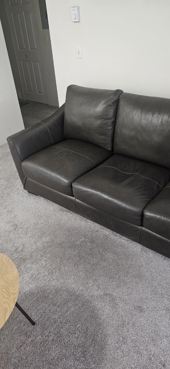 Leather Couch Dark Brown