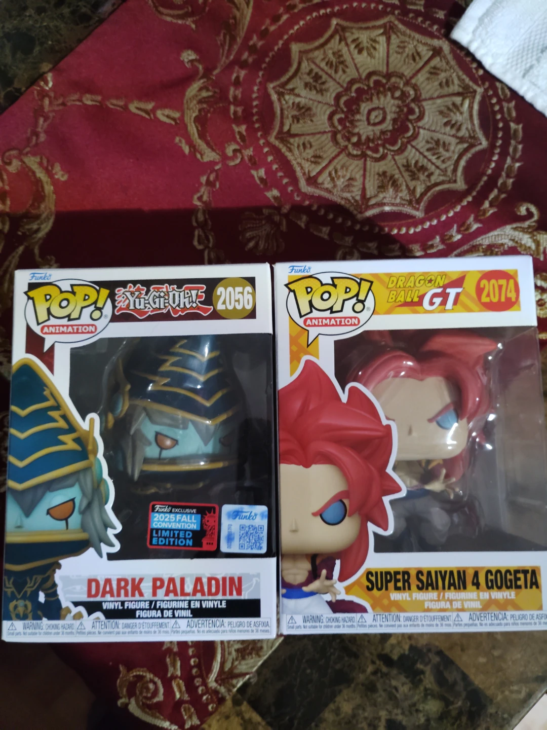 Funko Pop Yu-Gi-Oh! Dark Paladin & SSJ4 Gogeta Figures