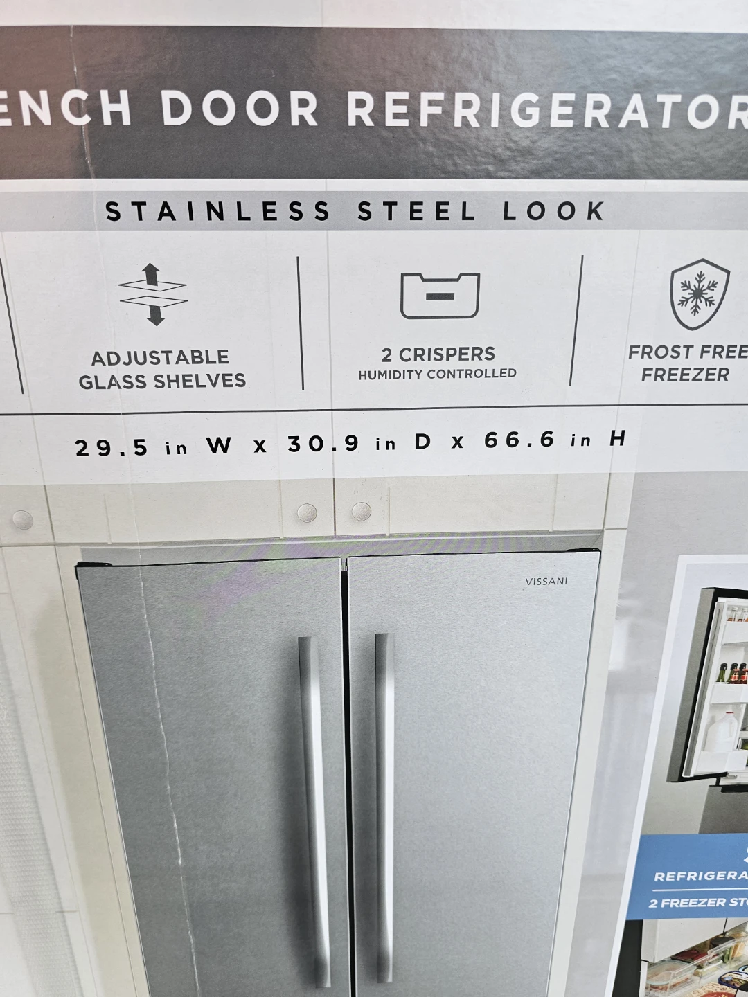 Vissani 18.4 cu. ft. French Door Refrigerator - photo 2
