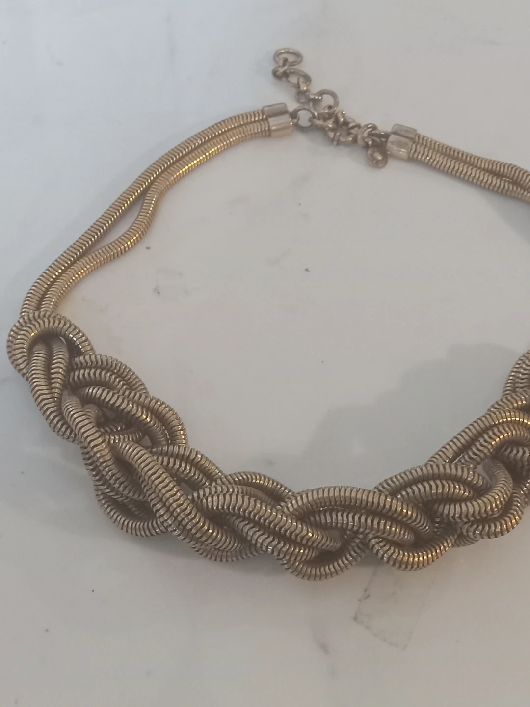 J.Crew Gold Tone Braided Chain Necklace