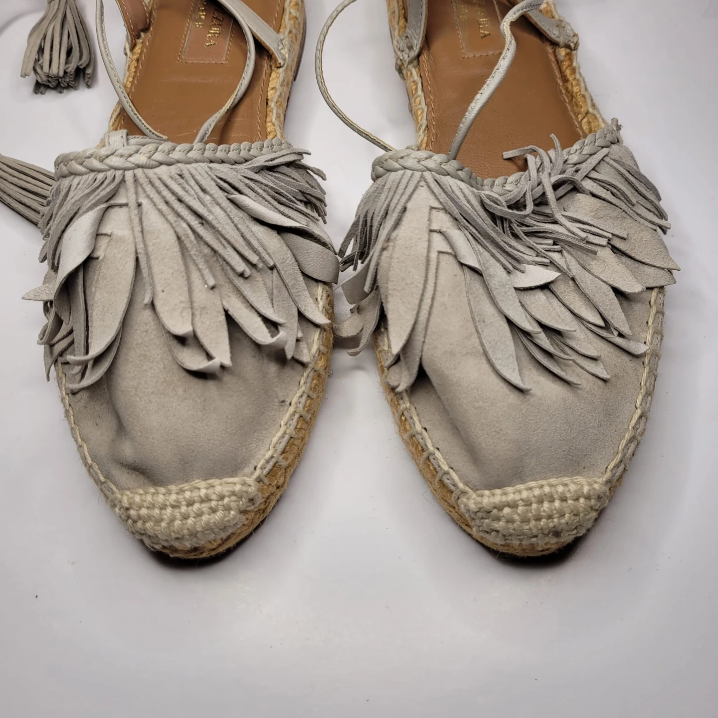 Aquazzura Firenze Suede Espadrilles Size 6 - photo 2