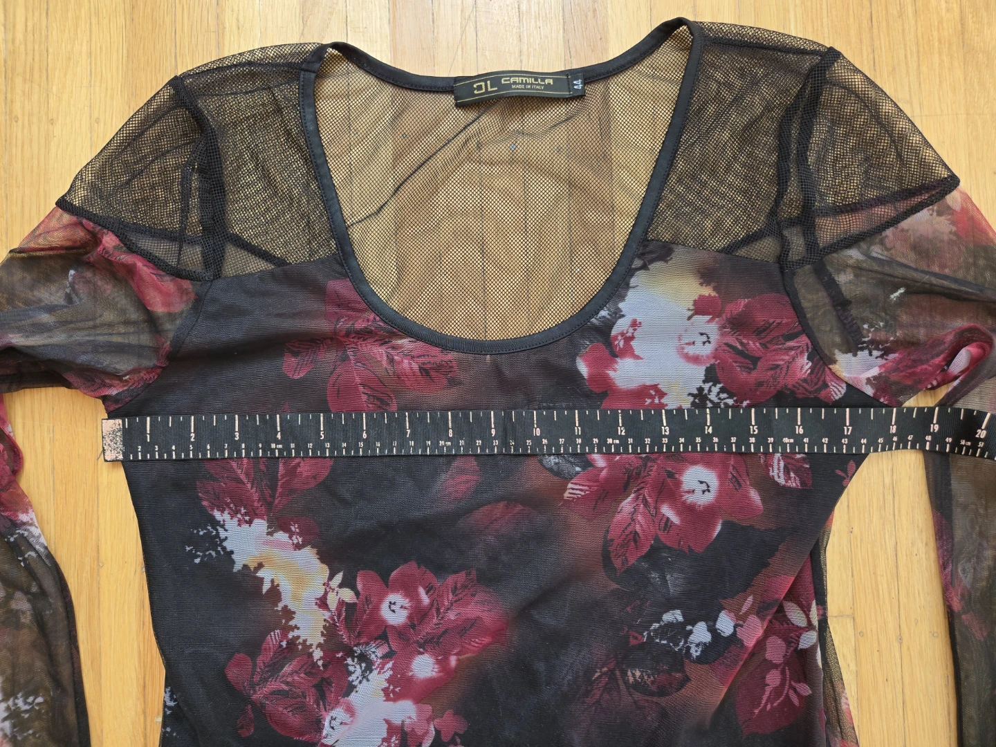 Camilla Floral Mesh Long Sleeve Top - photo 5