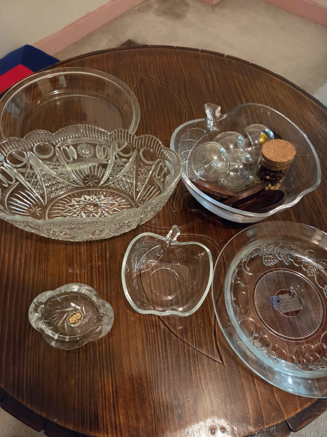 Assorted Crystal and Glass Bowls and Plates
