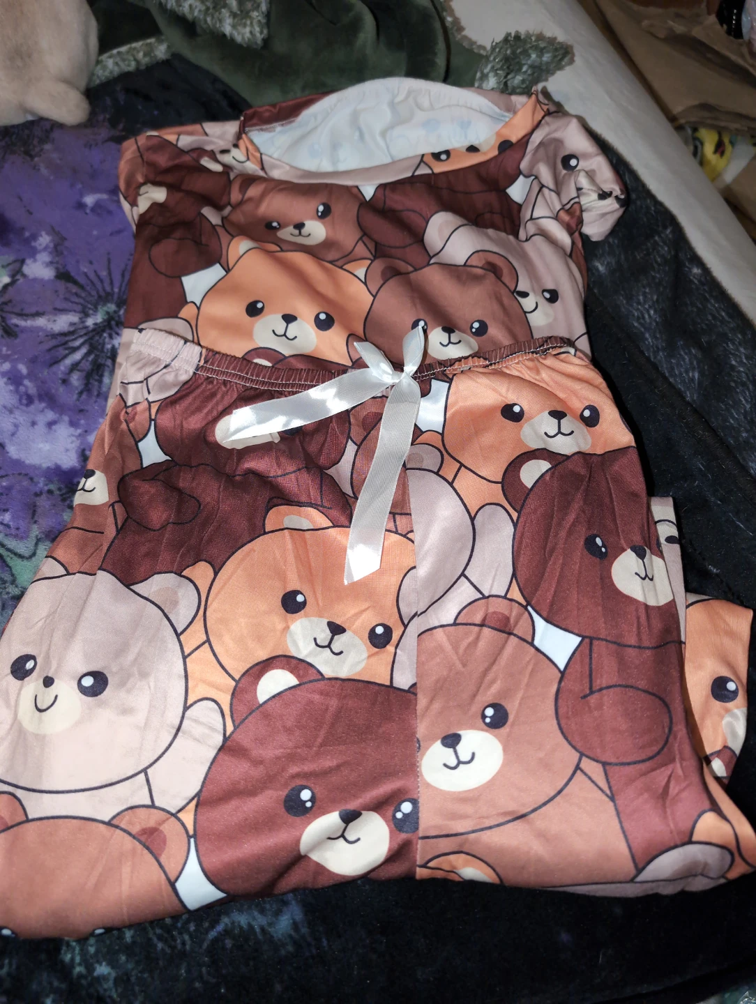 Teddy Bear Print Pajama Set