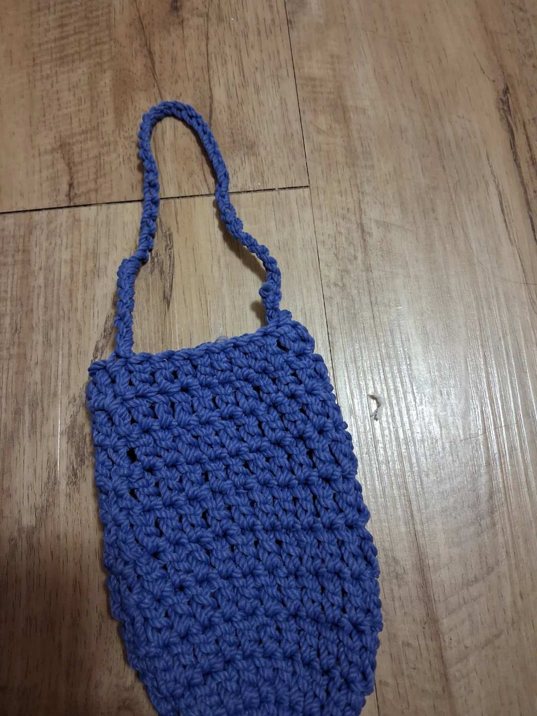 Handmade Blue Crocheted  Case for water bottle
