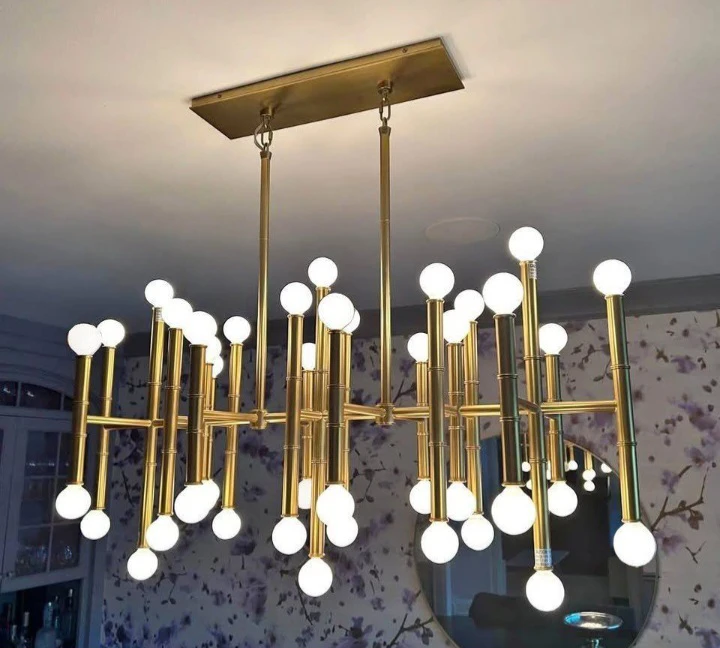 Jonathan adler Brass Sputnik Linear Chandelier