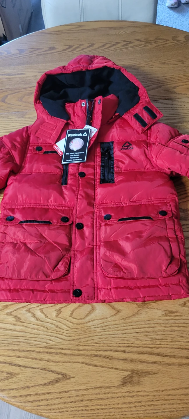 New Reebok Kids Red Winter Jacket sz 6