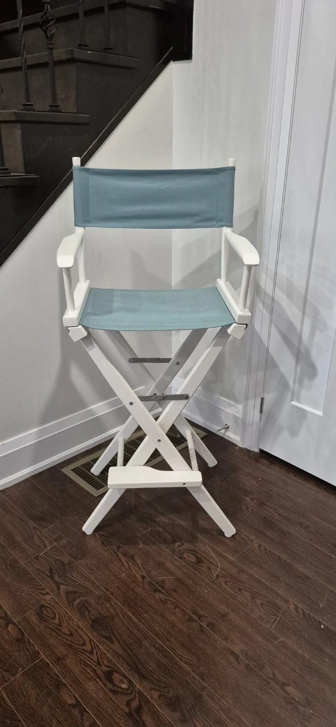 Casual Home 30-Inch Director Chair White Frame Teal