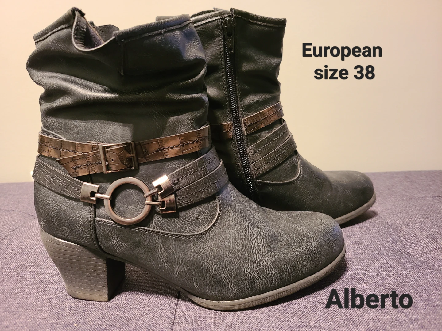 Alberto Black Boots - European Size 38