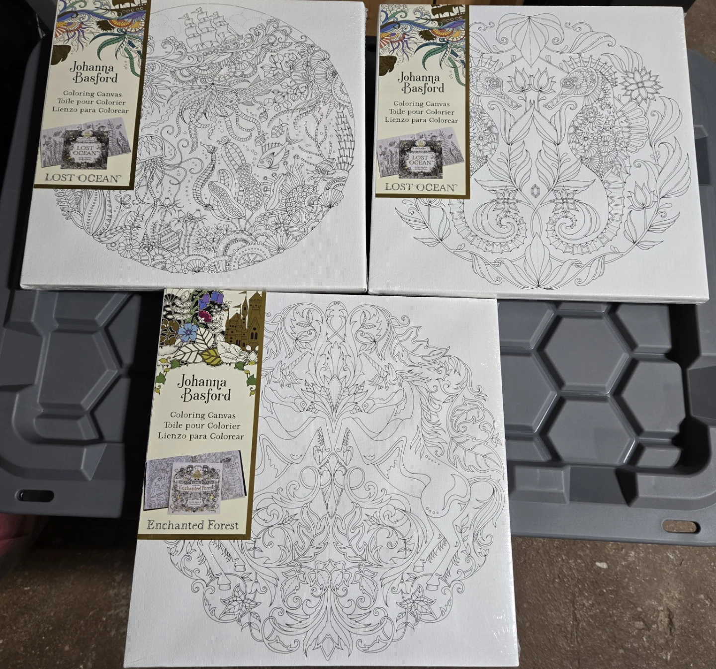 Johanna Basford Coloring Canvas - Lost Ocean & Enchanted Forest