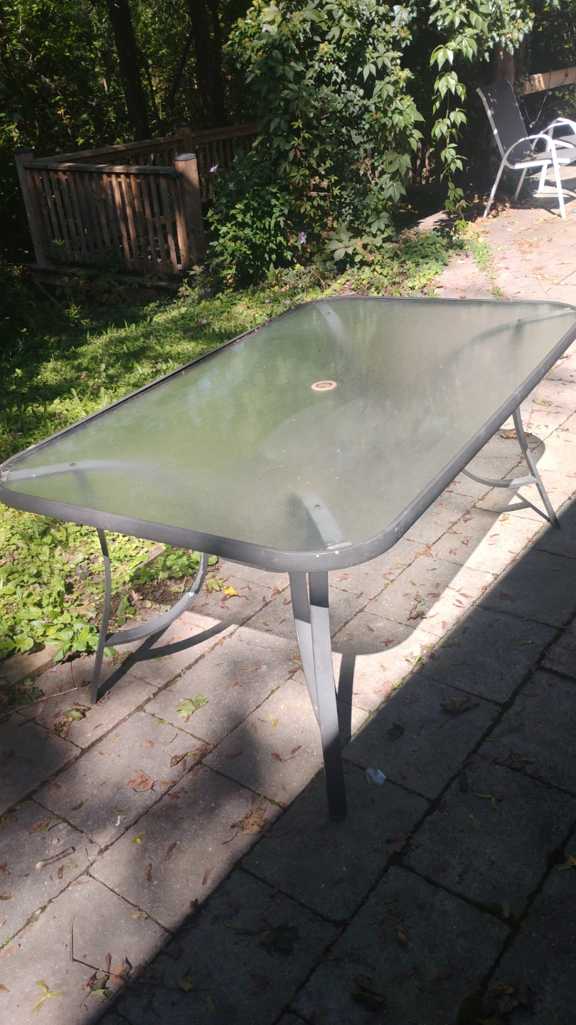 Outdoor Glass Top Patio Table