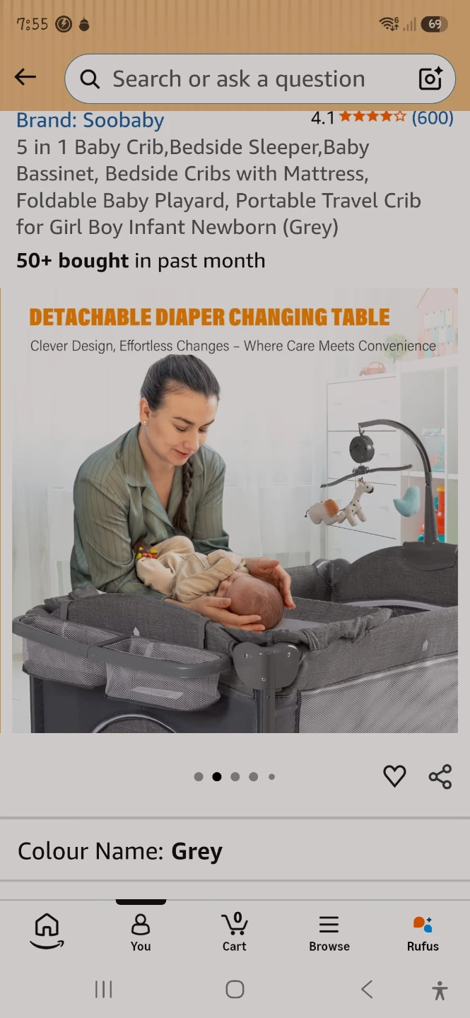 Soobaby 5-in-1 Portable Baby Travel Crib - photo 3
