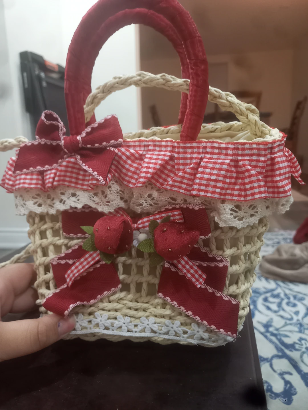 Strawberry Woven Handbag