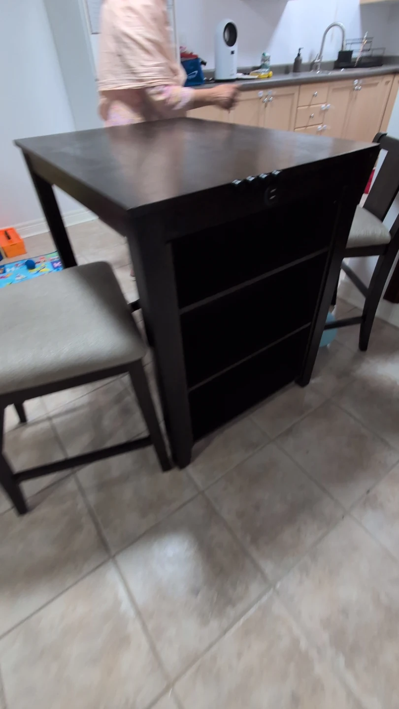 Counter Height Table Set with Two Stools - photo 5