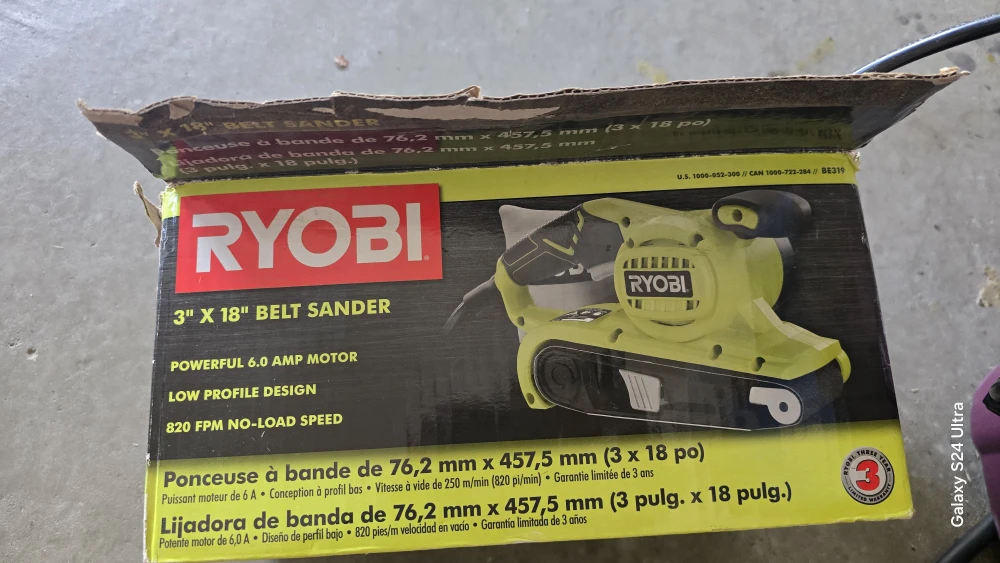 Ryobi 3 inch x 18 inch Belt Sander