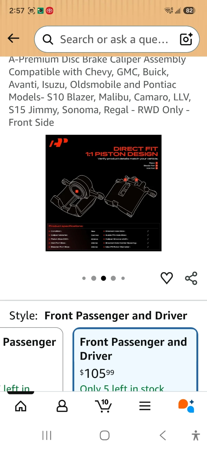 A-Premium Disc Brake Caliper Assembly Compatible - photo 3