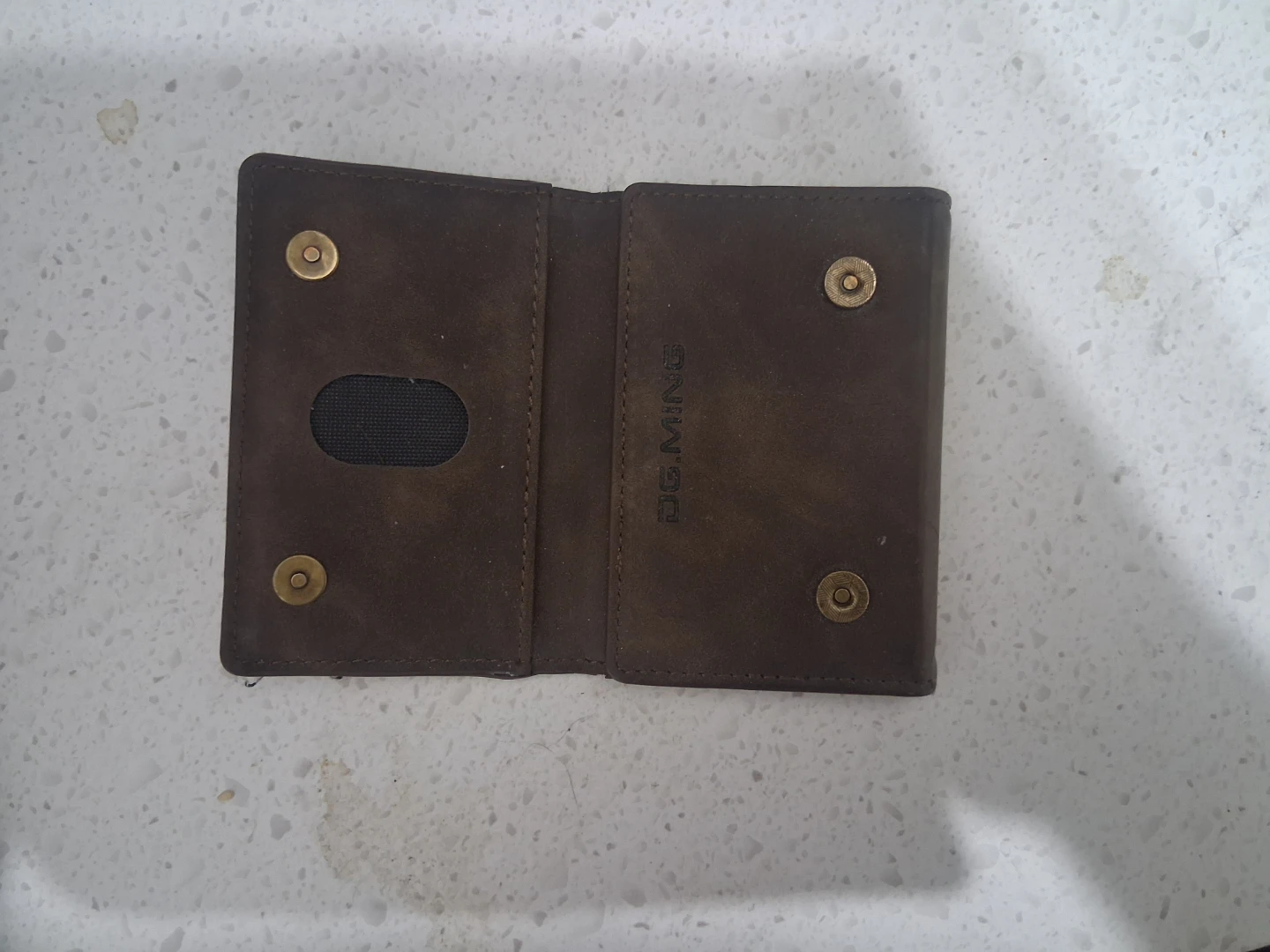 DG.MING brown tri-fold leather wallet - photo 3