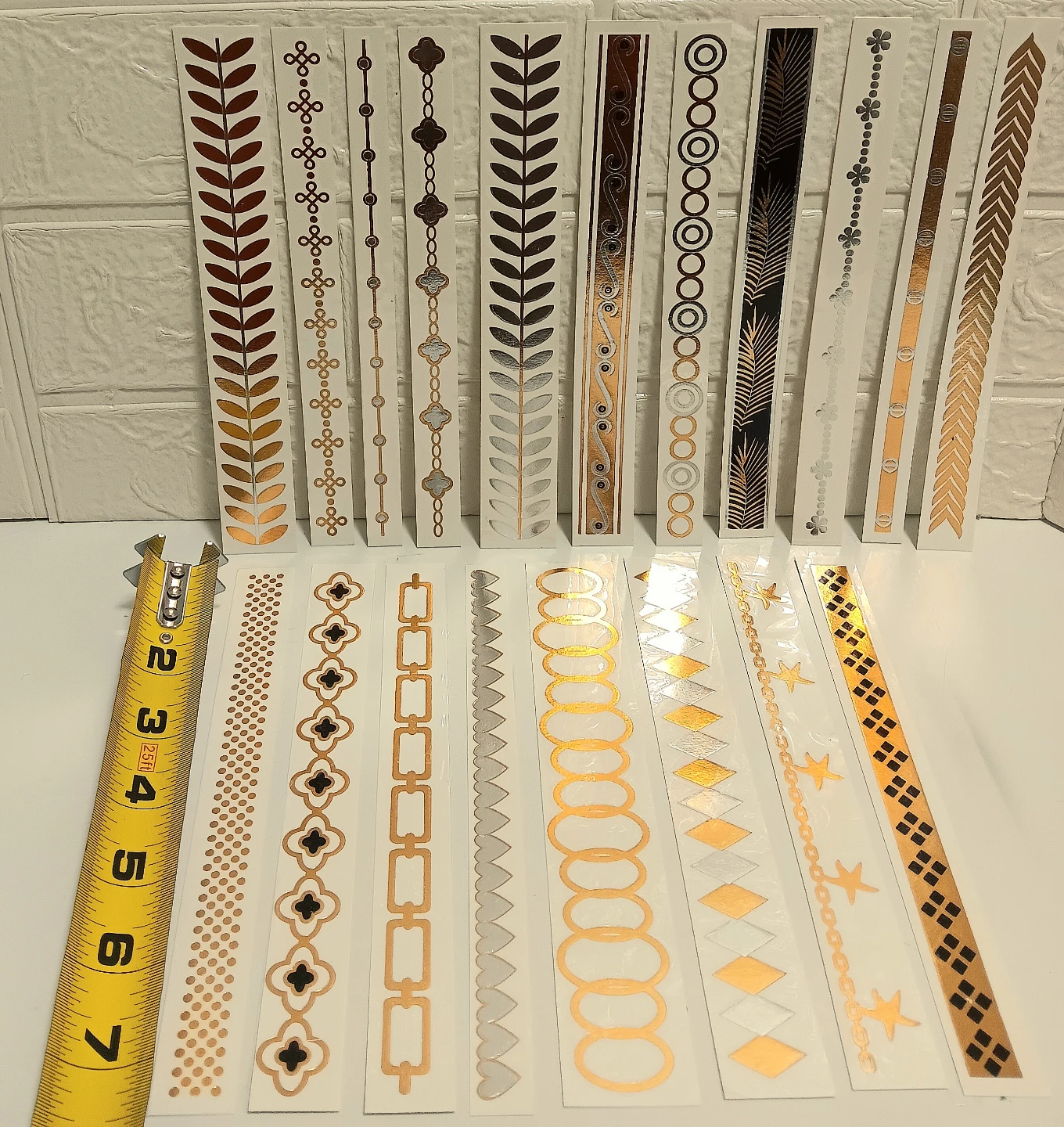 💝Metallic Temporary Tattoos - 19 Pieces💝 - photo 2