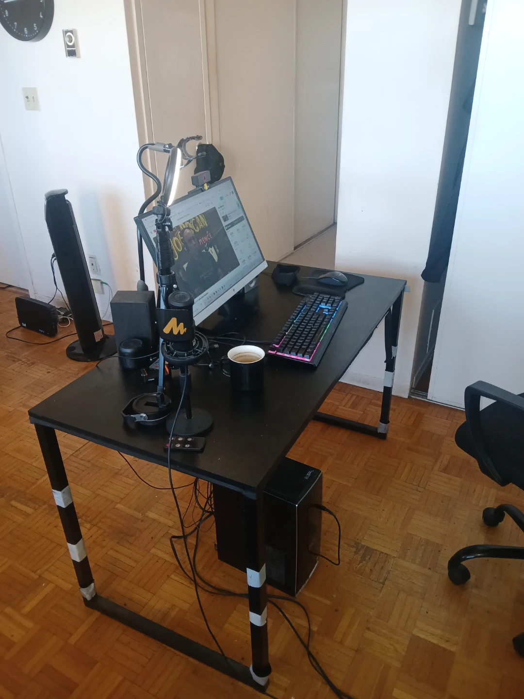 Black Computer home office Desk-moving out sale! - photo 2