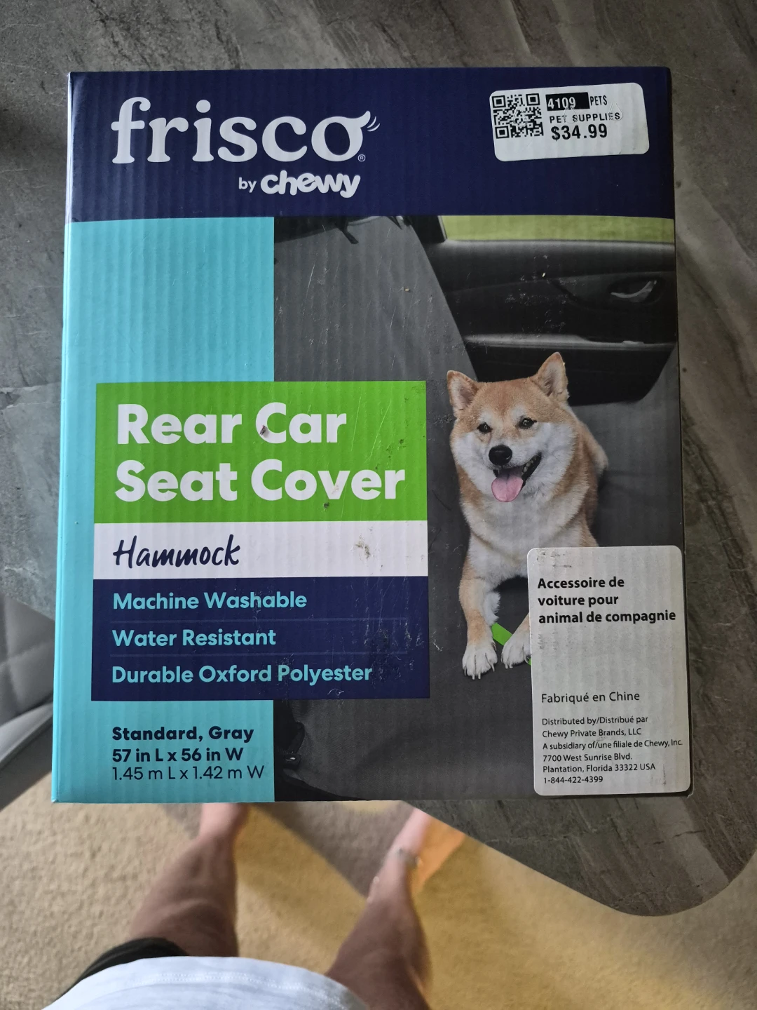Frisco Hammock Rear Car Seat Cover - Standard, Gray
