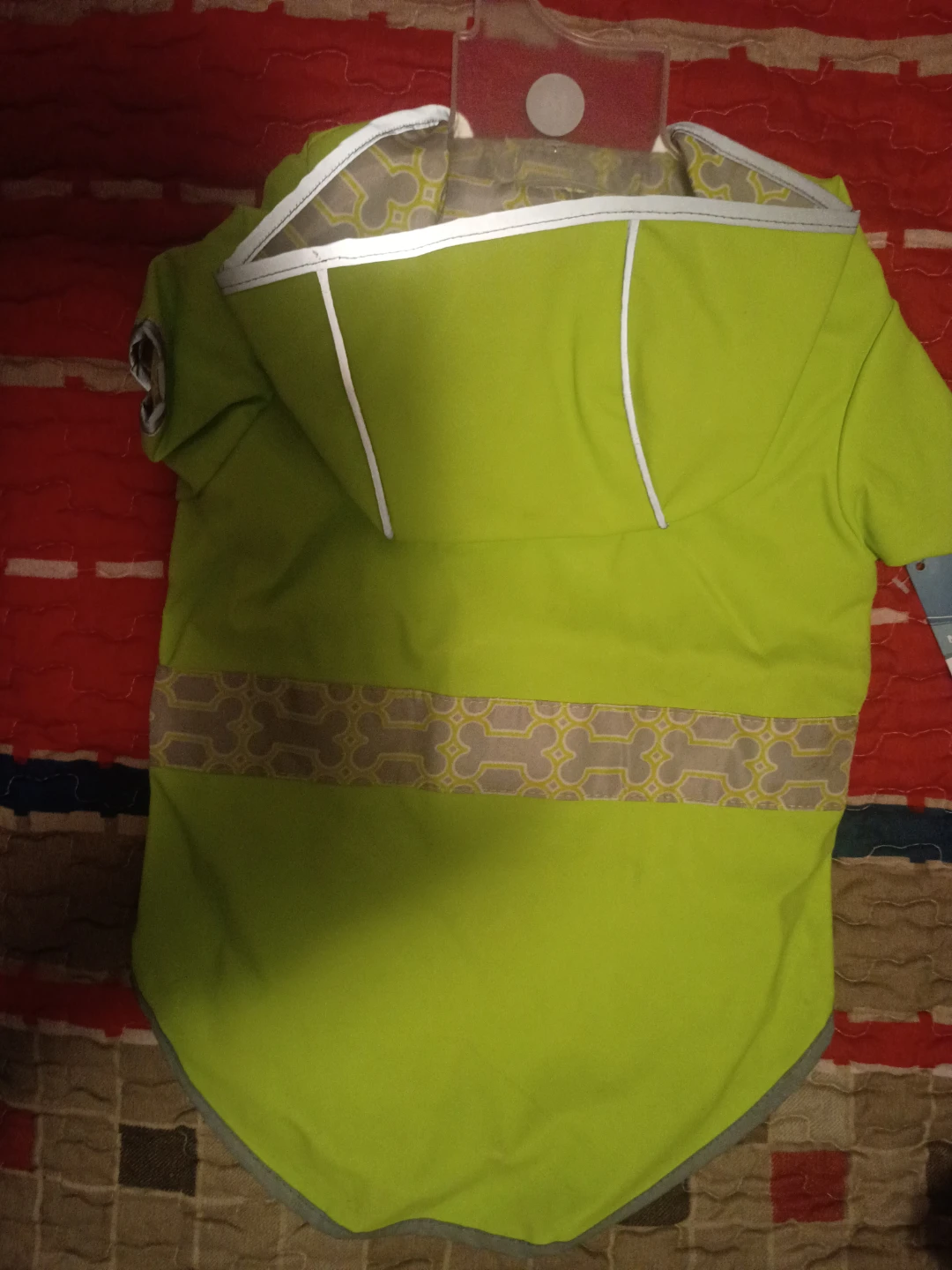 Neon Green Pet Hoodie Size M rain coat - photo 2