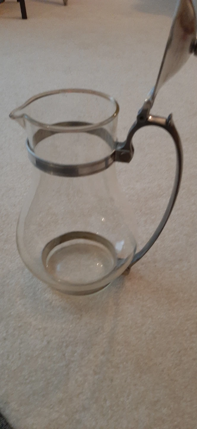 1930's  Art Deco McKee chrome and glass Carafe - photo 2