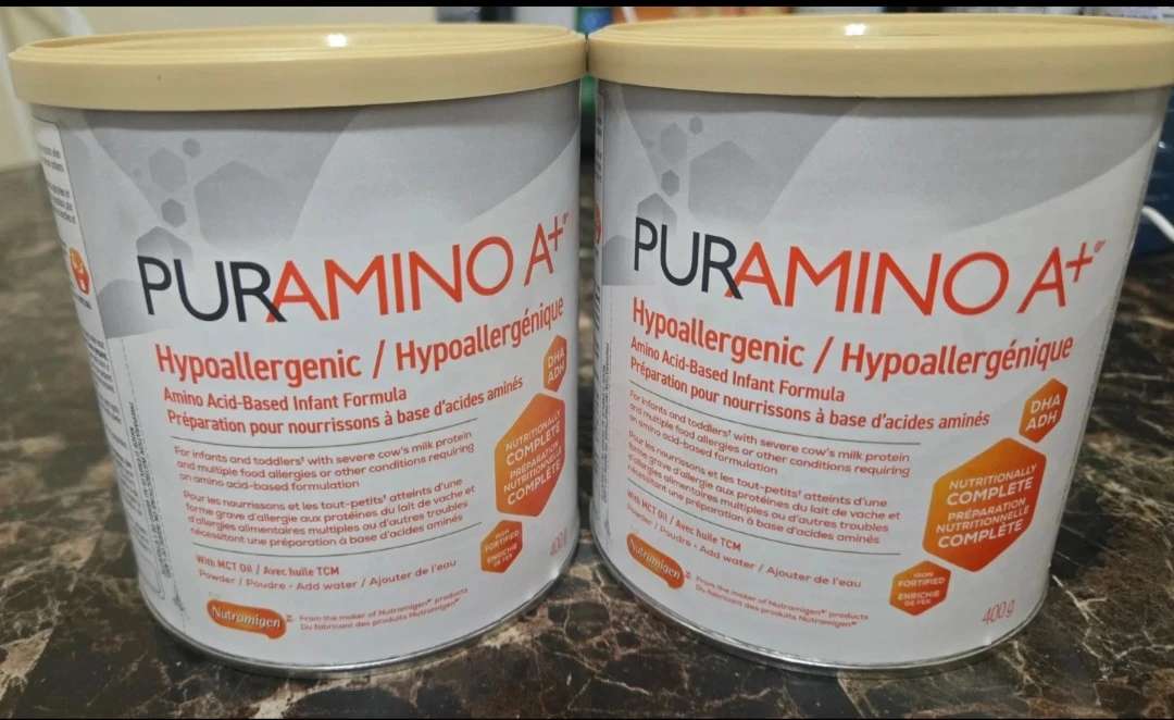 2 Cans of Puramino A+ Formula 400g and 1 free can of Enfamil A+