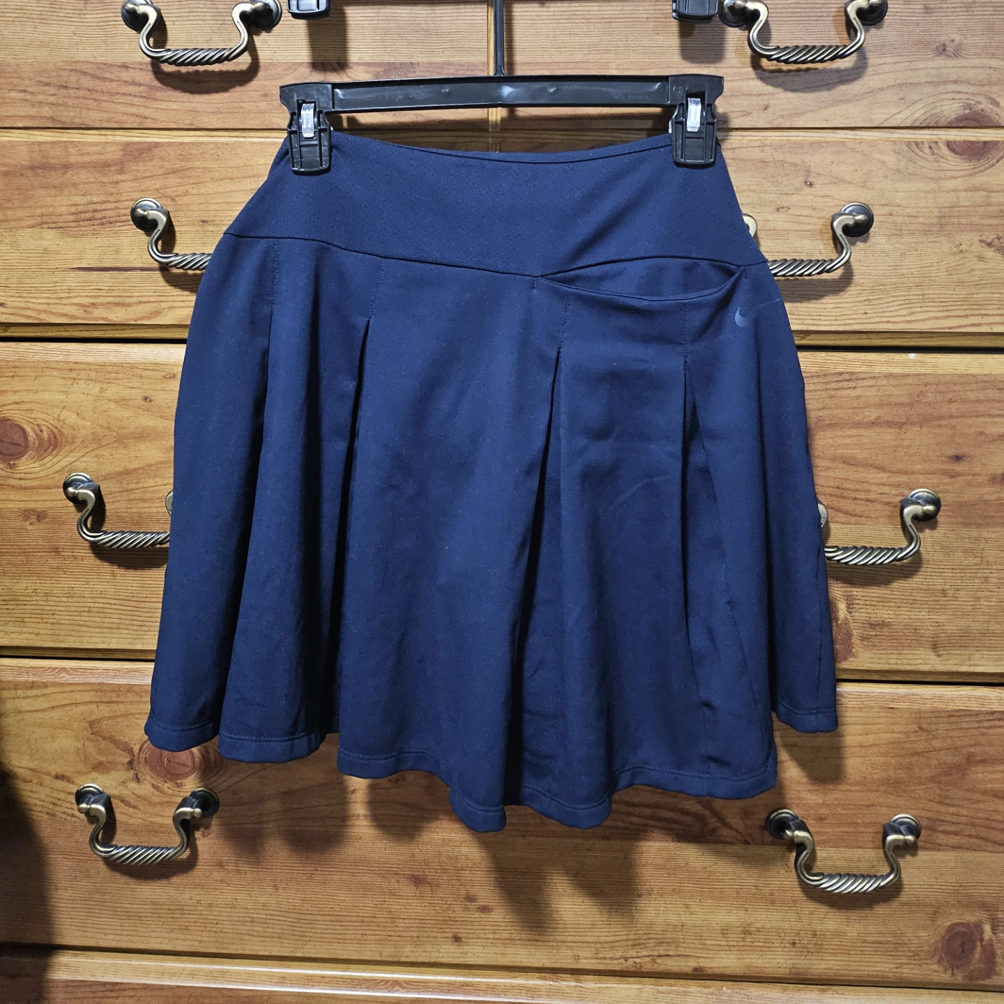 Nike Techknit Navy Athletic Pleated Skort (With Built-In Shorts)