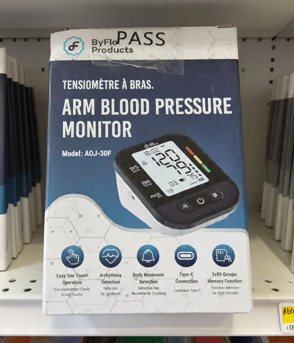 ByFlo Products Arm Blood Pressure Monitor Model AOJ-30F