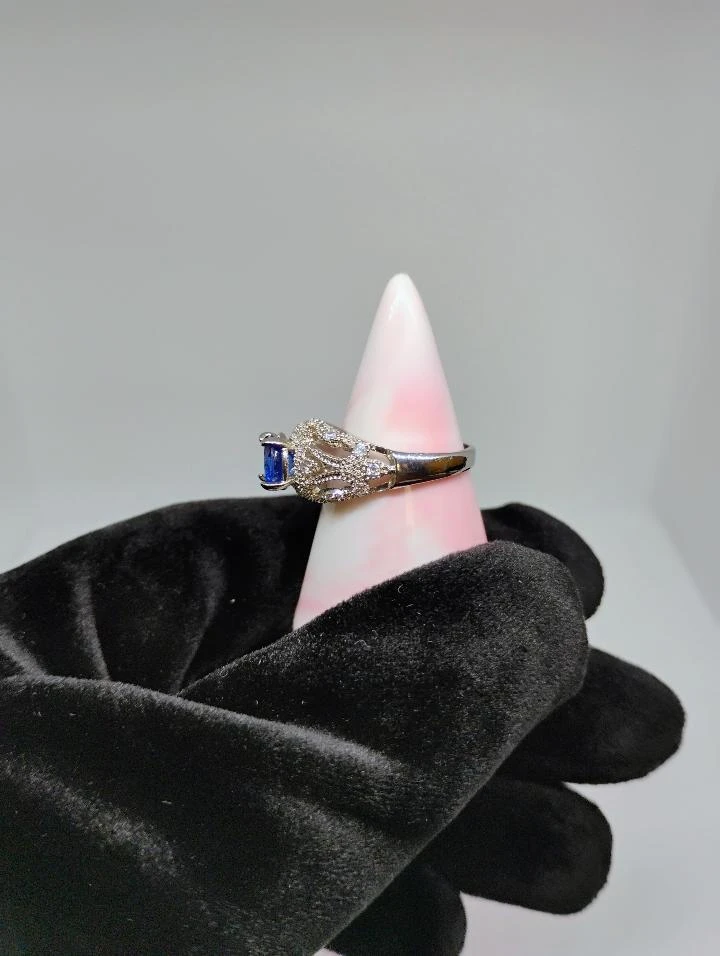 Blue Vintage Flawless Details 925 Ring - photo 4