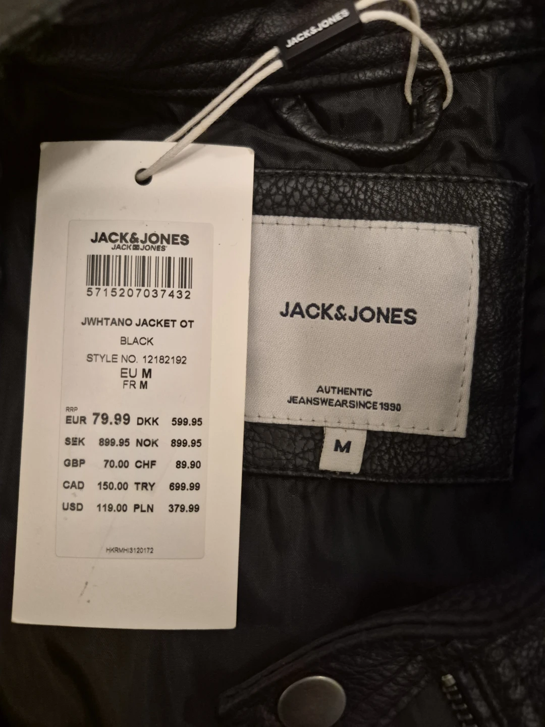 Jack & Jones Faux Leather Jacket - Medium - photo 4