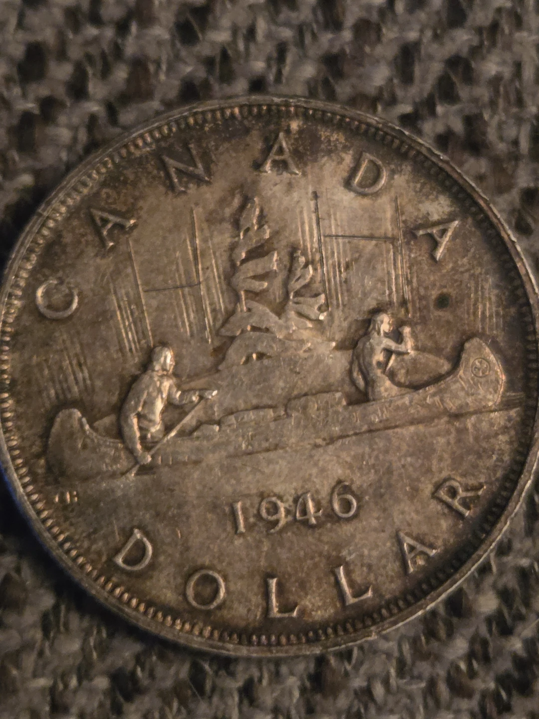 1946 Canadian Silver Dollar swl misprint