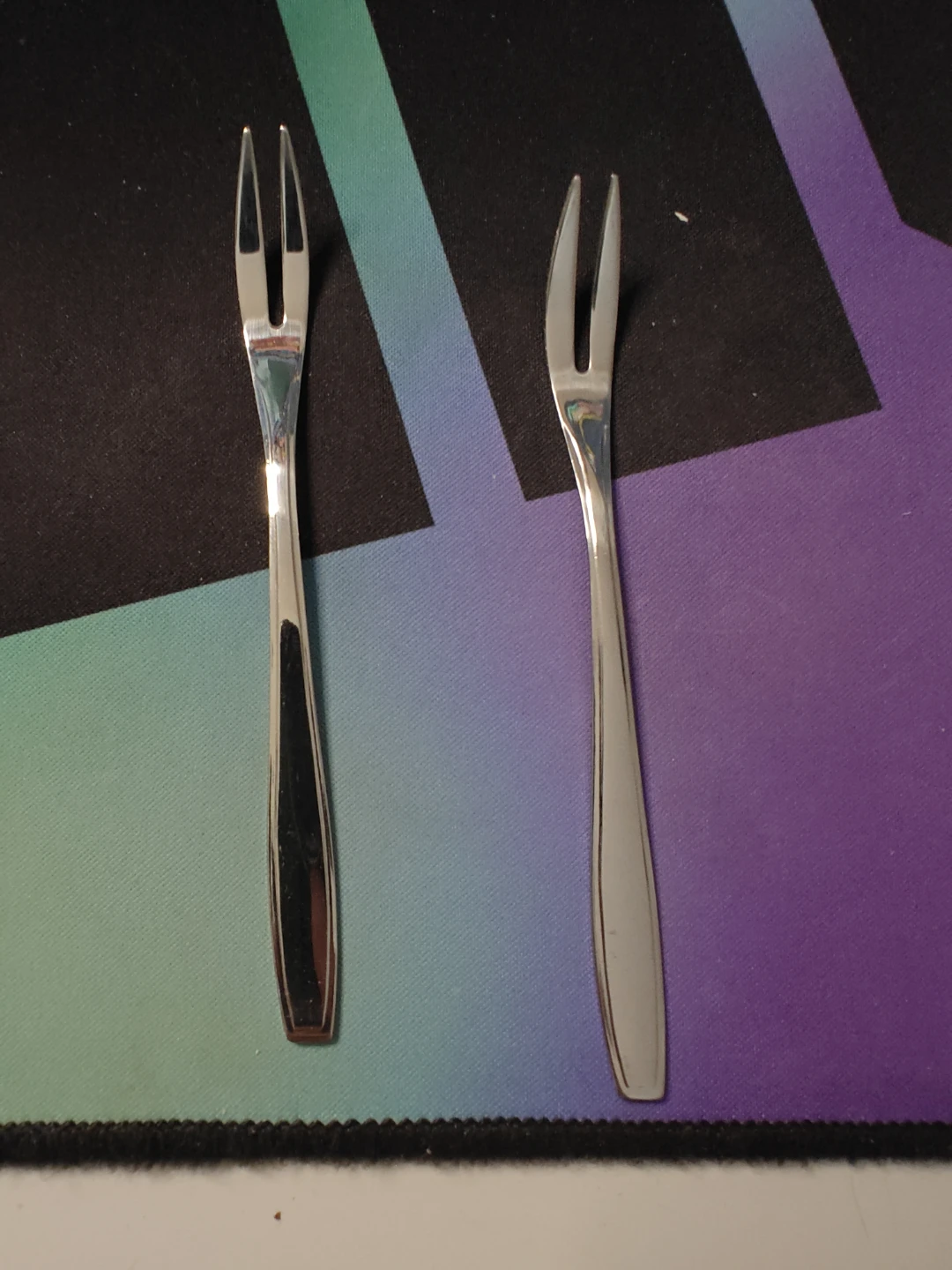 Two Stainless Steel Appetizer Forks