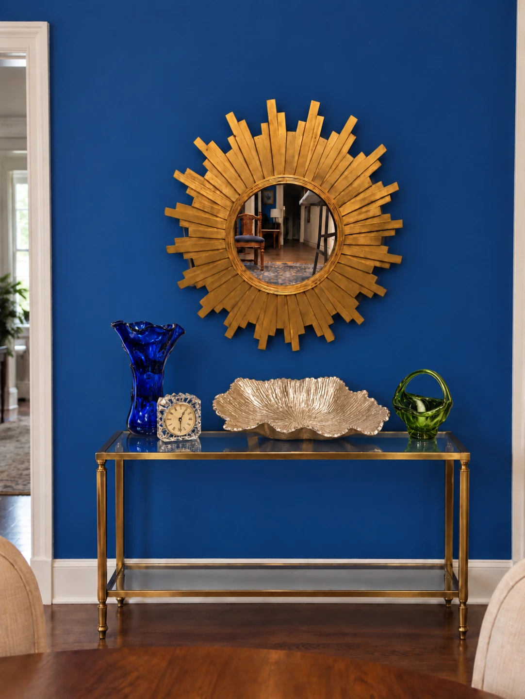 Vintage 70s Large Gold Sunburst mirror