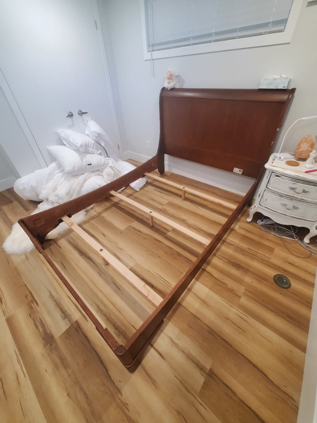 Walnut Wood Bed Frame - 54" Headboard - photo 5