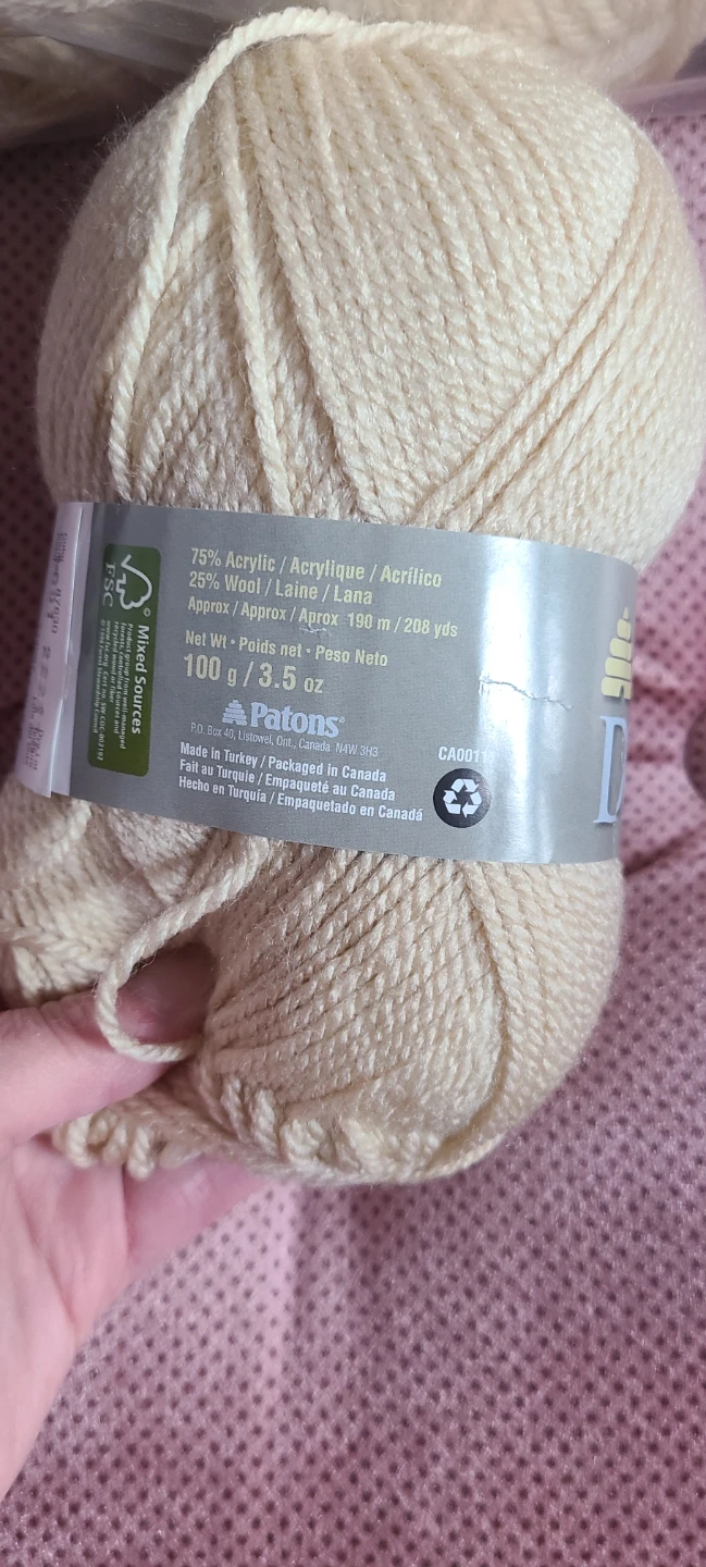 Patons Decor Yarn, Pale Taupe, 8 Skeins - photo 2