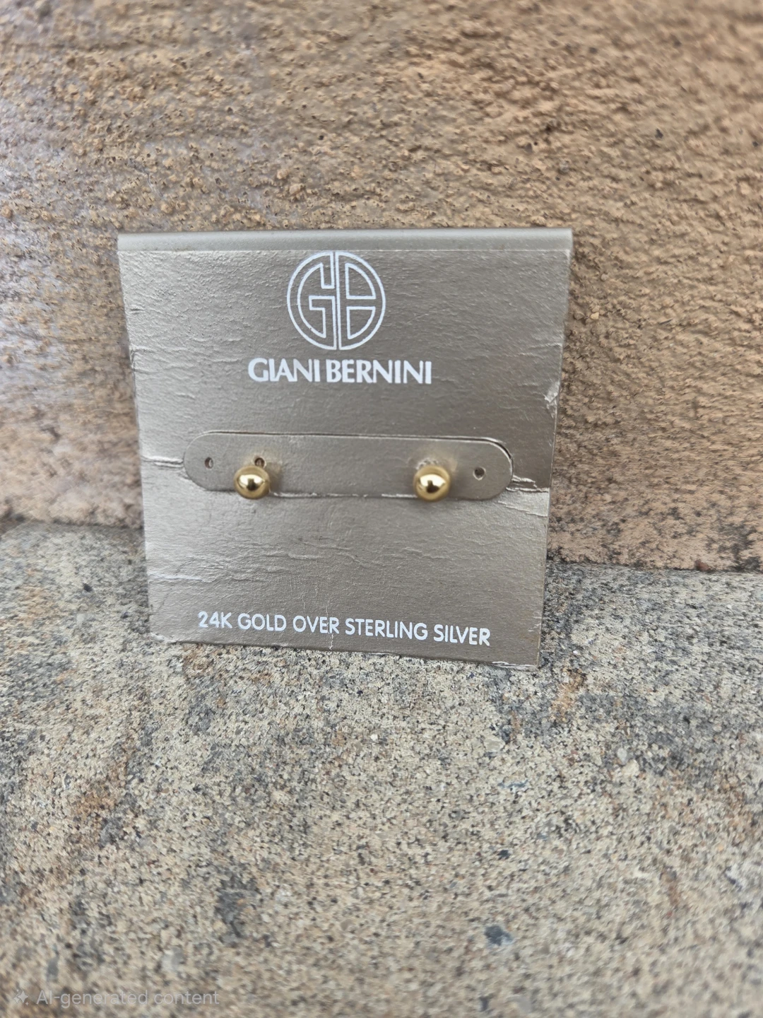 Giani Bernini 24K Gold Over Sterling Silver Ball Studs