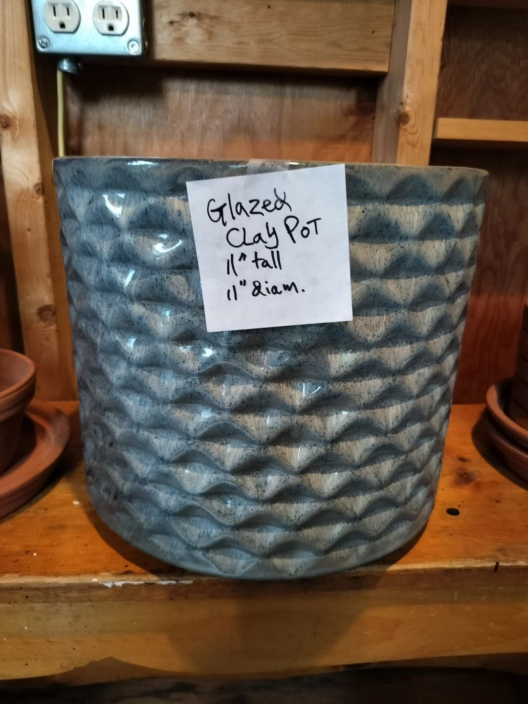 Glazed Clay Plant Pot