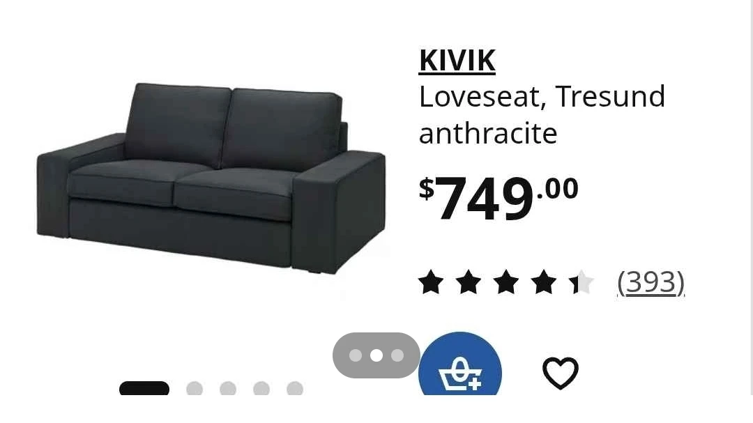 2 IKEA LOVE SEAT