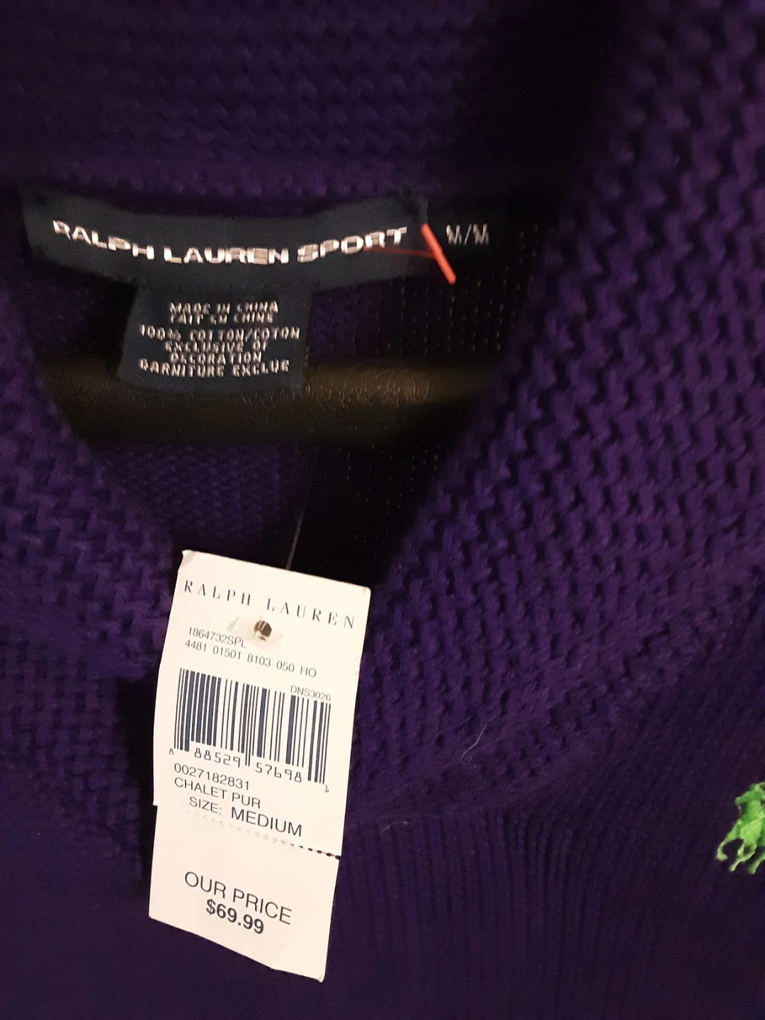 Ralph Lauren Sport Purple Sweater