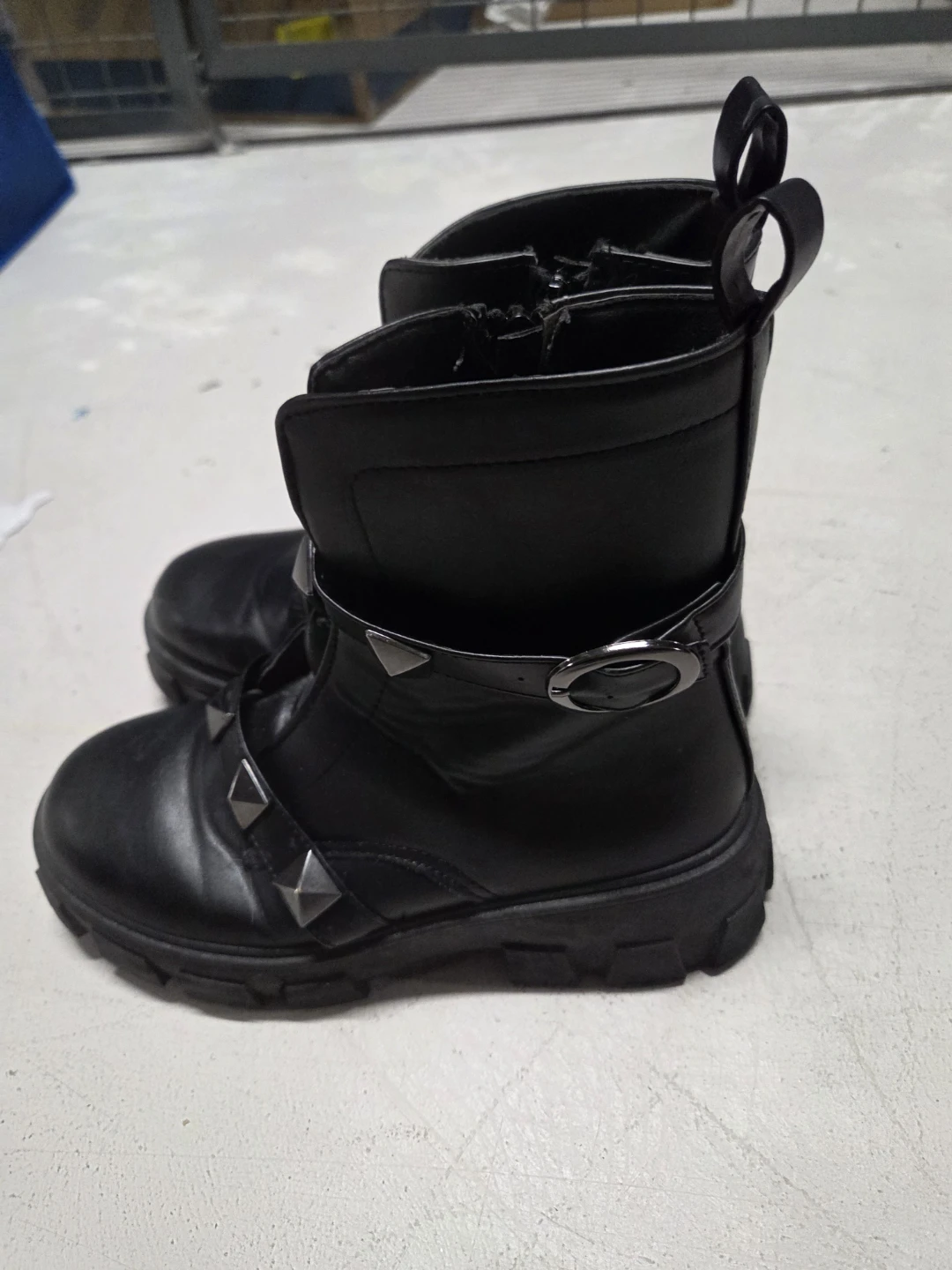 Black Studded Combat Boots - photo 5
