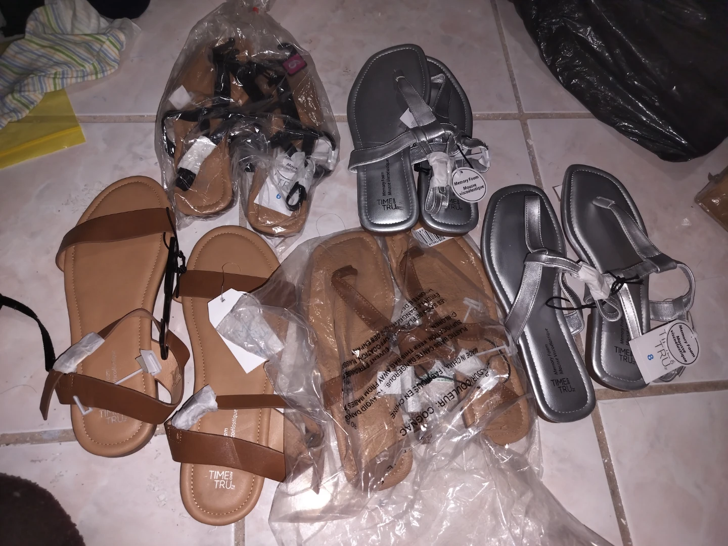 Time and Tru Sandals Various Styles and Sizes